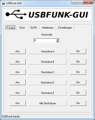 Bild: USBFunk GUI Screenshot