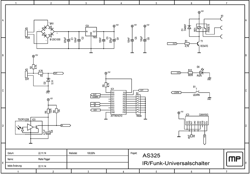 Picture: Circuit diagram of the universal switch