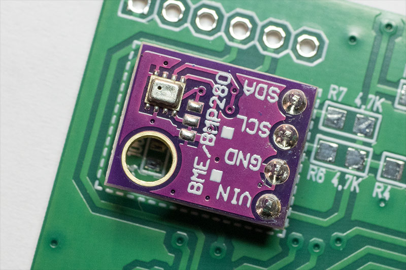 Picture: Mounting the module on the main PCB