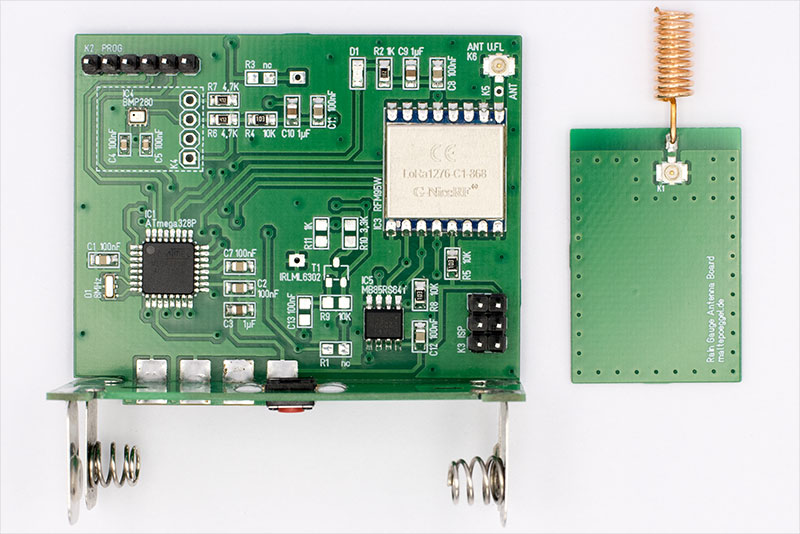 Picture: Circuit board of the rain gauge