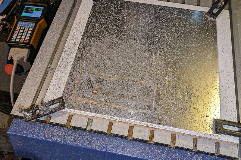 Picture: Aluminum on the CNC mill